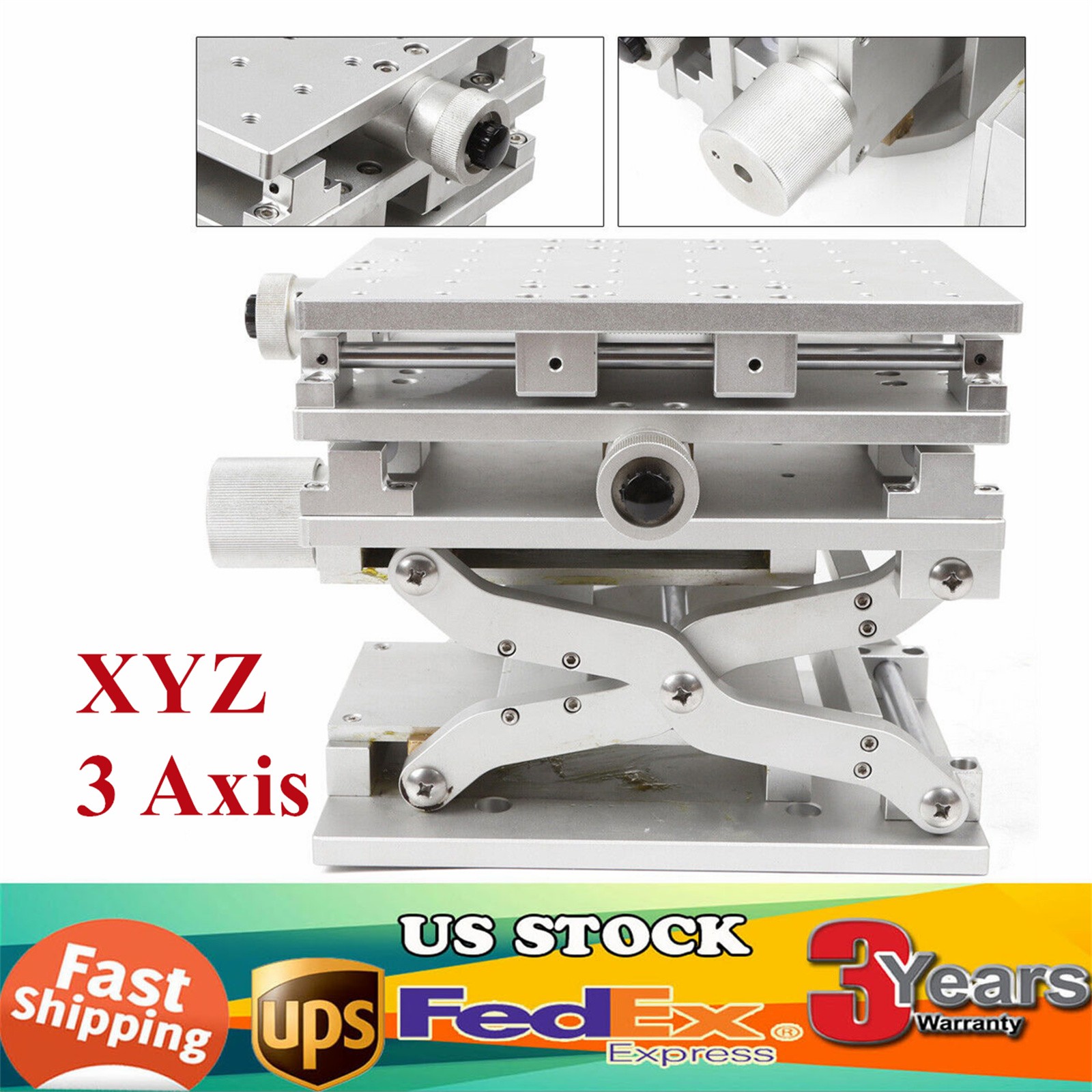 XYZ Axis 3D Workbench 3 Axis Moving Work Table Laser Marking Machine Optical Lab