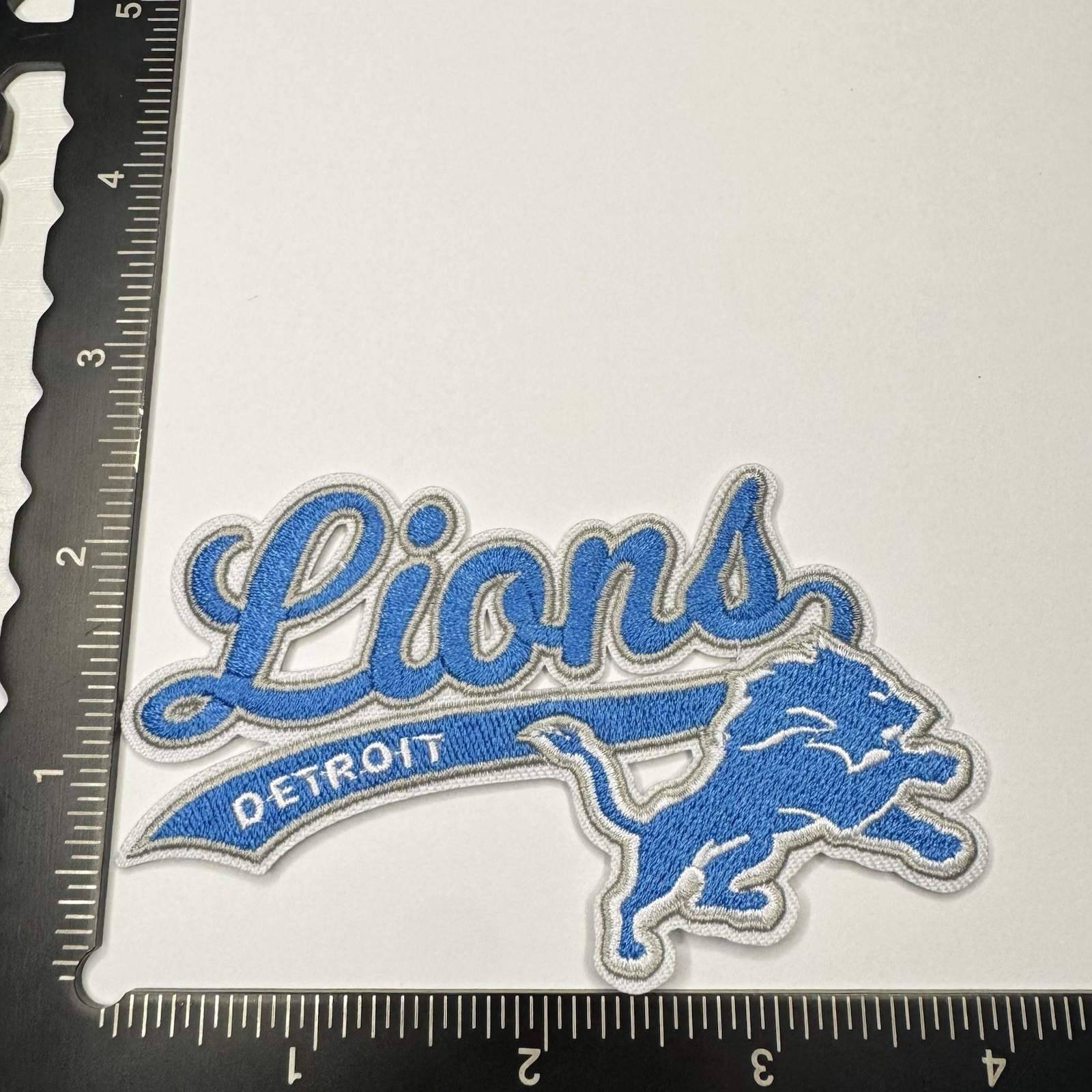 Detroit Lions iron on patch script