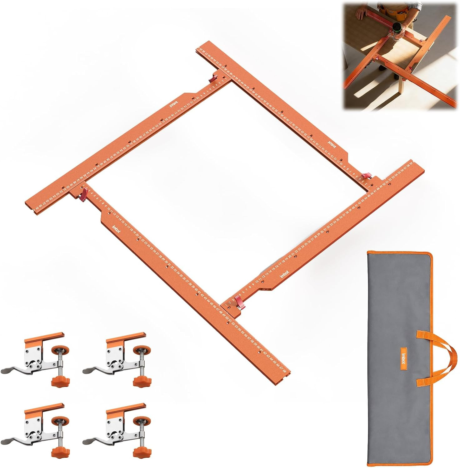 Adjustable Rectangle Router Jig – Professional Groove Router Jig for Precise Gro