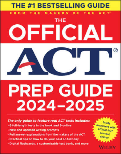 The Official ACT Prep Guide 2024-2025, (Book  Online Course) By ACT - VERY GOOD
