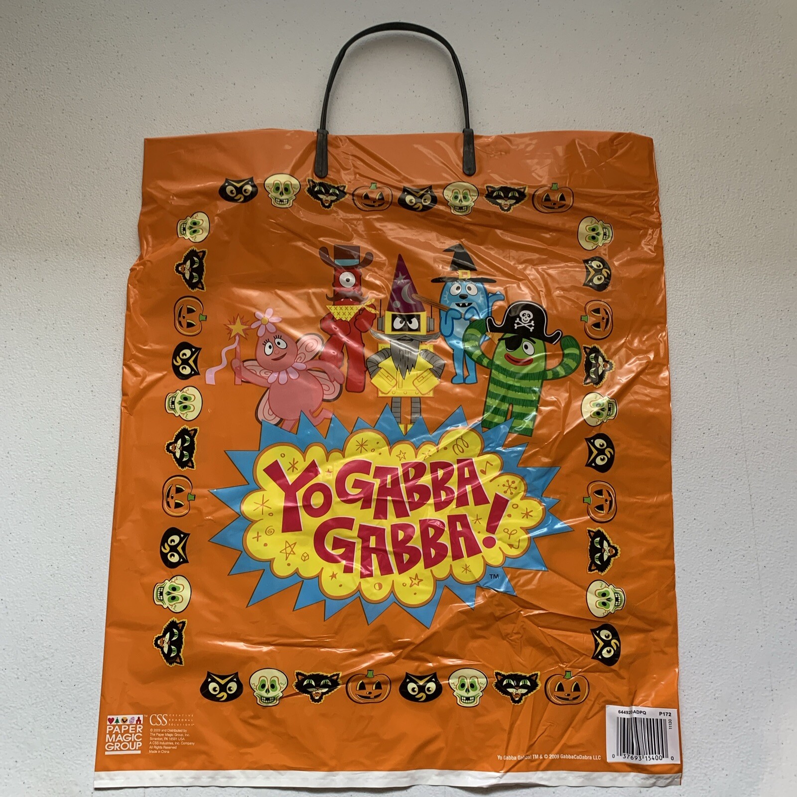 Yo Gabba Gabba Paper Magic Group Halloween Trick Or Treat Bag With Handle 2009