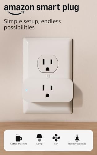 Amazon Smart Plug | Works with Alexa | Simple setup, endless 1-pack, WHITE