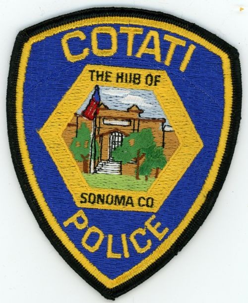 CALIFORNIA CA COTATI POLICE NICE SHOULDER PATCH SHERIFF