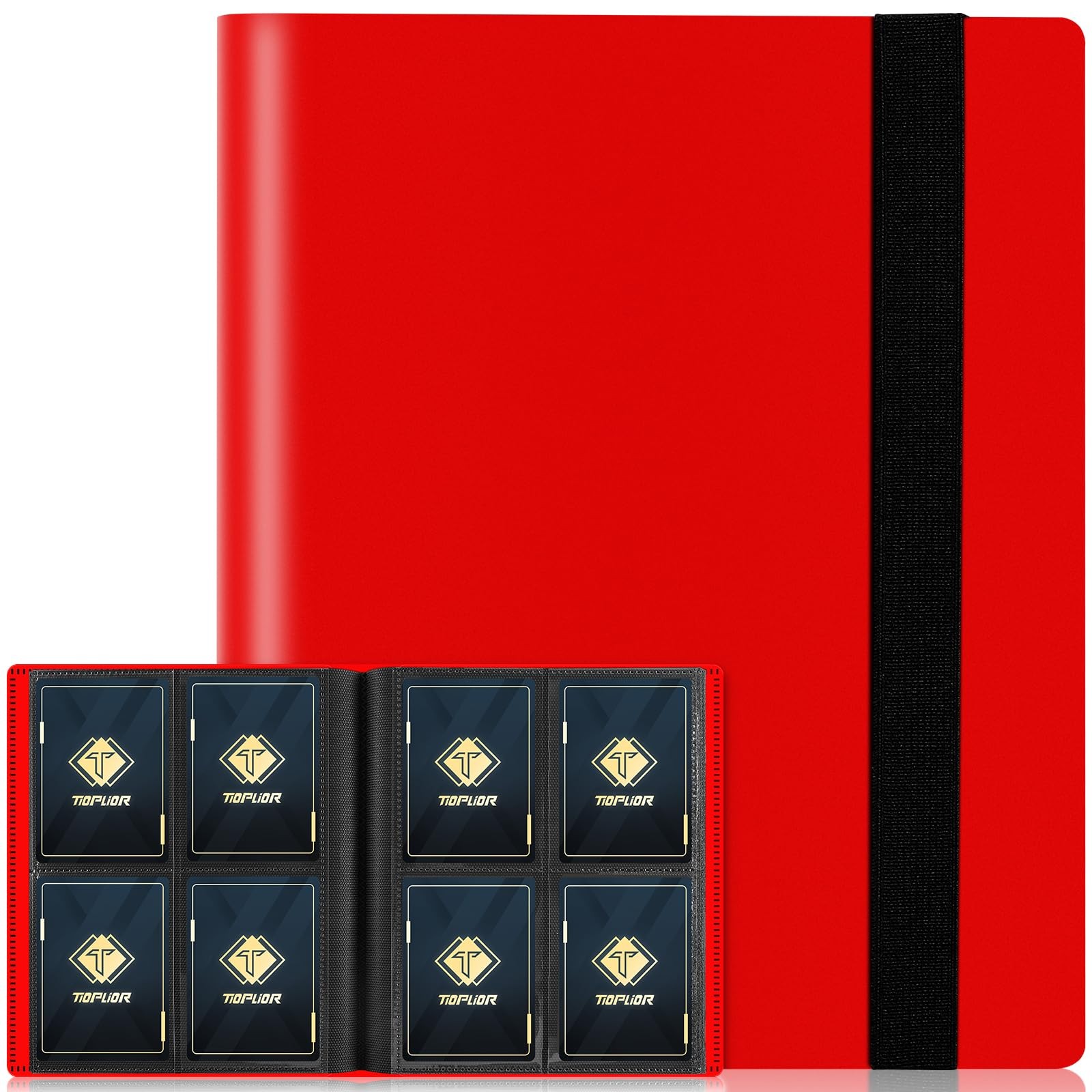 Trading Card Binder Card Binder Album Folder Book Card Collection Red 160 Pocket