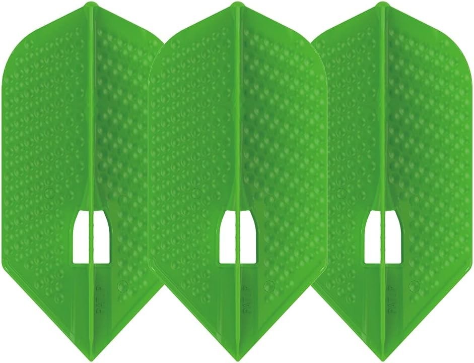 L6 Slim Dart Flights - PRO Dimple - Lime Green - 2 Sets 6 Flights