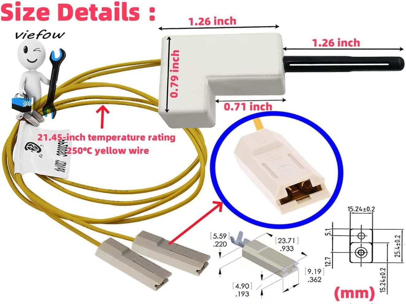 PP200SC PP200 HA1000 Hot Surface Igniter for Desa Reddy Master Heater HSI PP200
