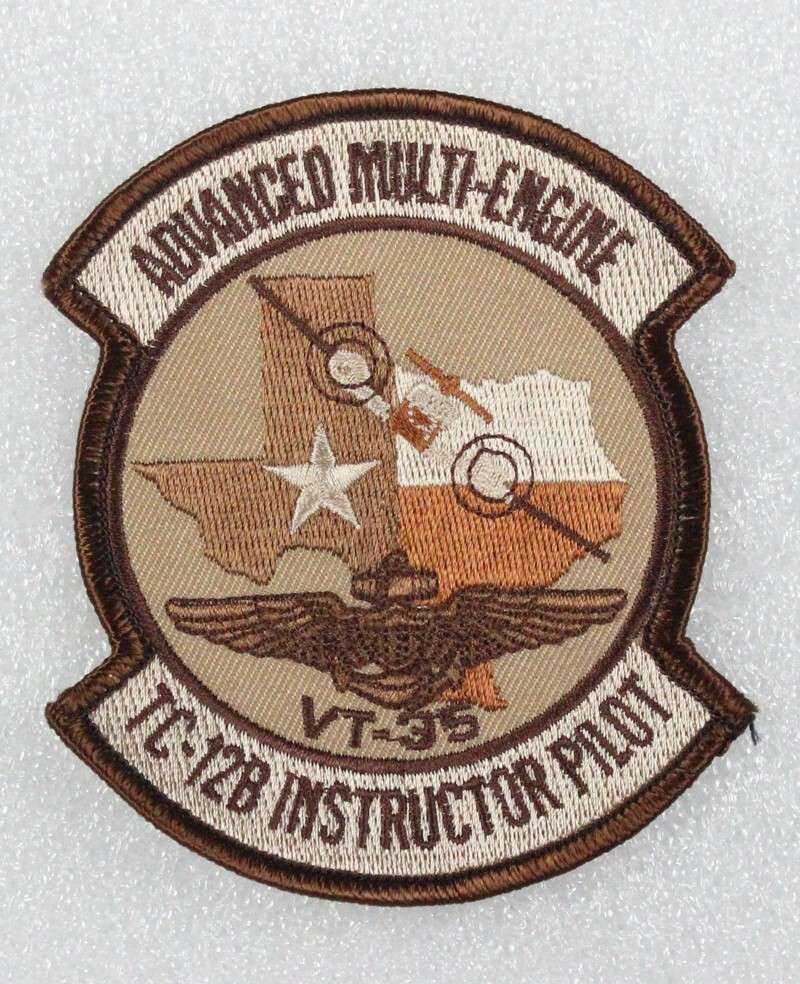 USN Navy patch: Training Squadron 35 - VT-35 TC-12B Instructor Pilot (tan)