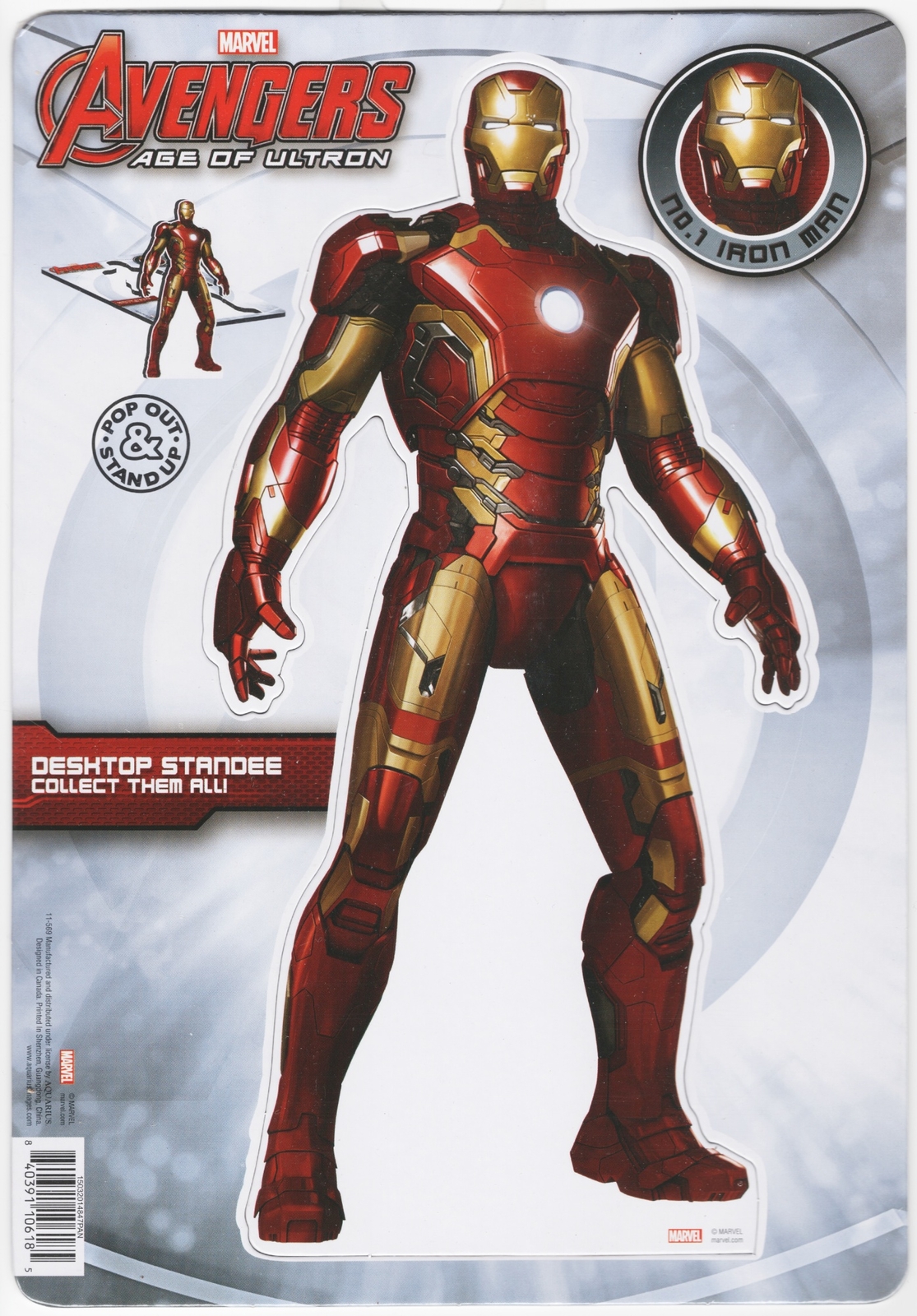 The Avengers Age of Ultron Movie Iron Man Photo Image 10.75" Desktop Standee NEW