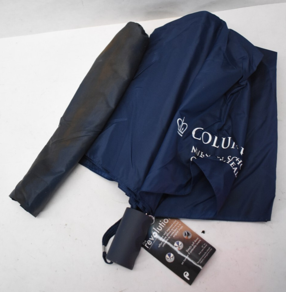 The Revolution Nylon BRANDED Navy Blue Umbrella 42" Arc