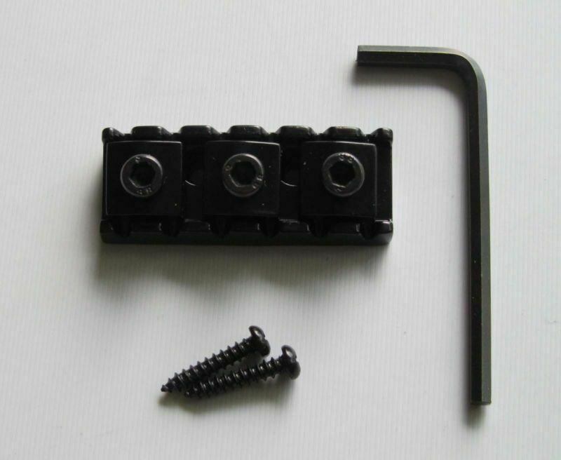 KAISH 43mm Black Guitar Locking Lock Nut String Lock for Floyd Rose Guitar BK