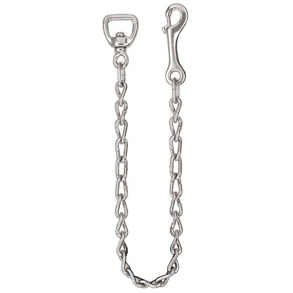 Nickel Plated Lead Chain - Hilason Malleable Iron Swivel Snap 24 Inch
