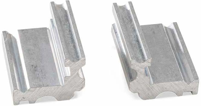 Luth- Barrel Vise Jaws /, Silver Brushed, Silver, VJ-01