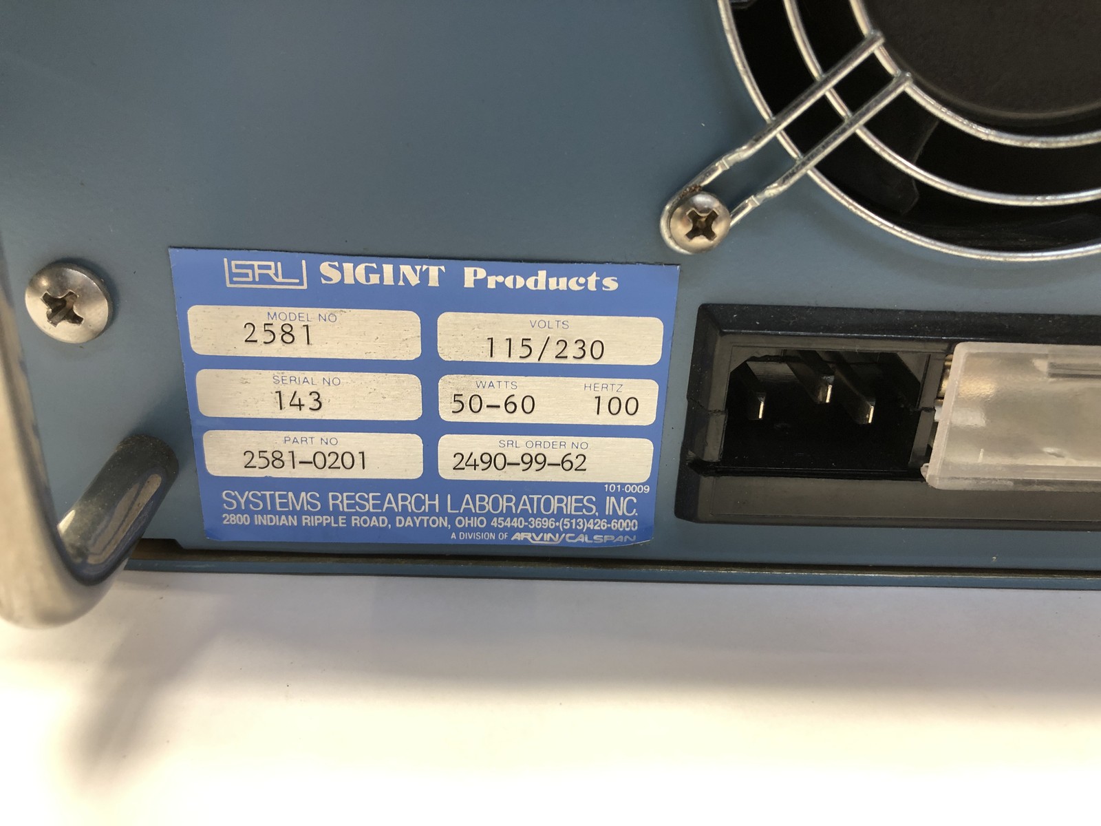 SRL 2581 Wideband Variable Filter - Great Condition