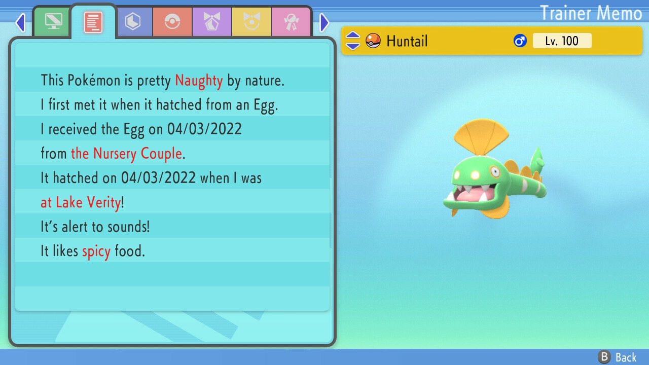 Shiny Huntail 6IVs Pokemon BDSP