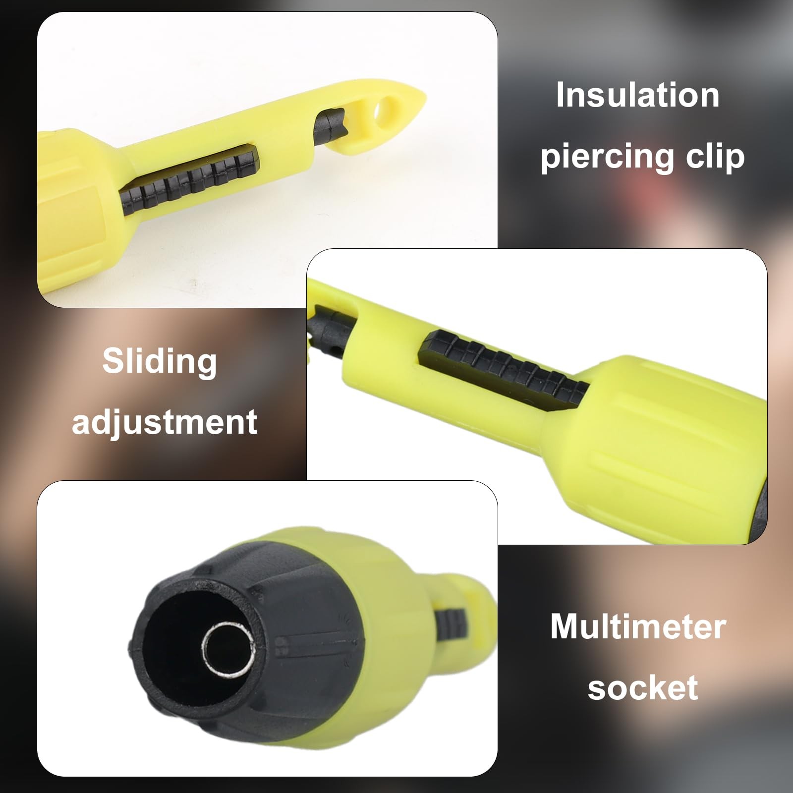 4pcs Wire Piercing Probe Kit, Wire Probe Insulation Piercing Clip Piercing