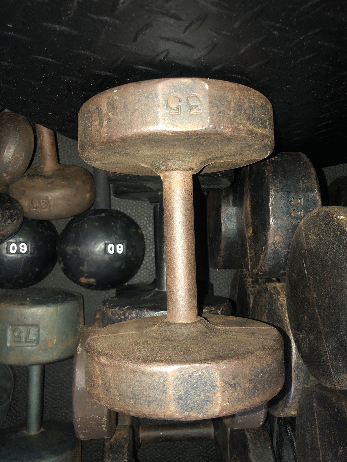 Vintage Hofman 35 lb. dumbbell