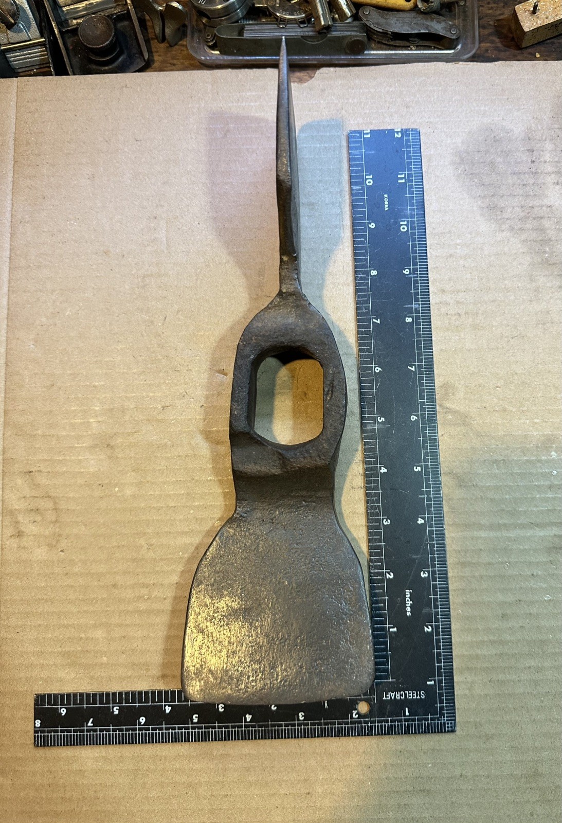 Vintage Adze Square Eye. Hand Made?