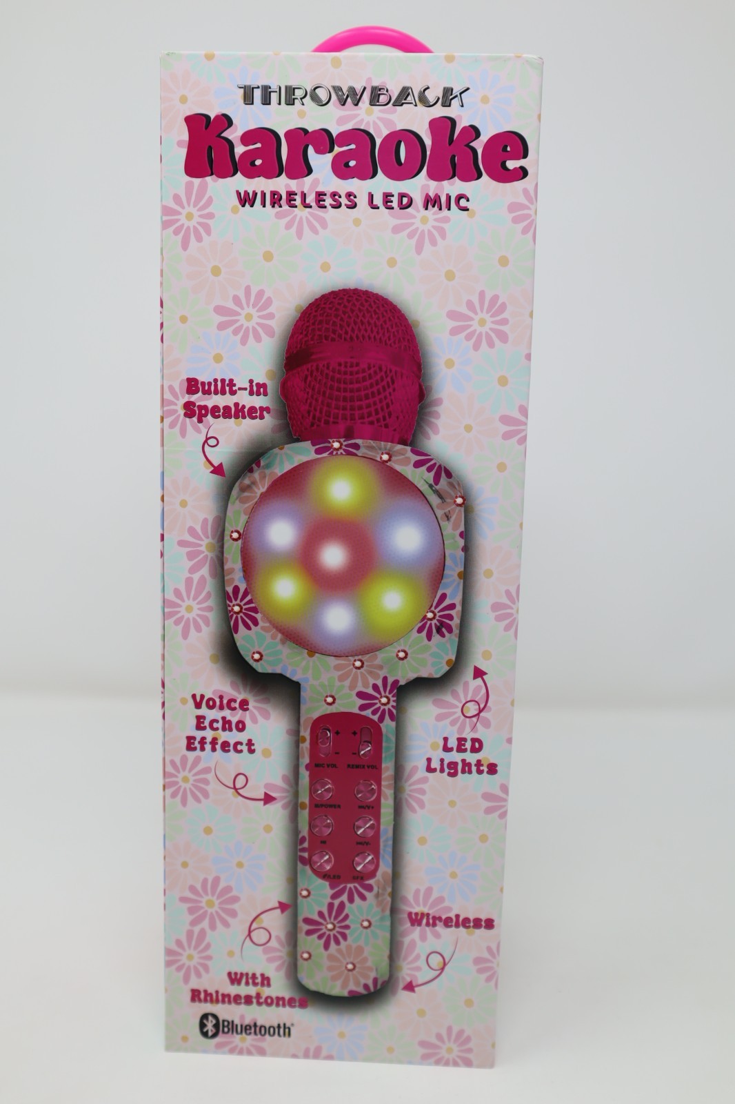 Throwback Karaoke Wireless Bluetooth MIC, Colorful LED Lights, NEW IN BOX