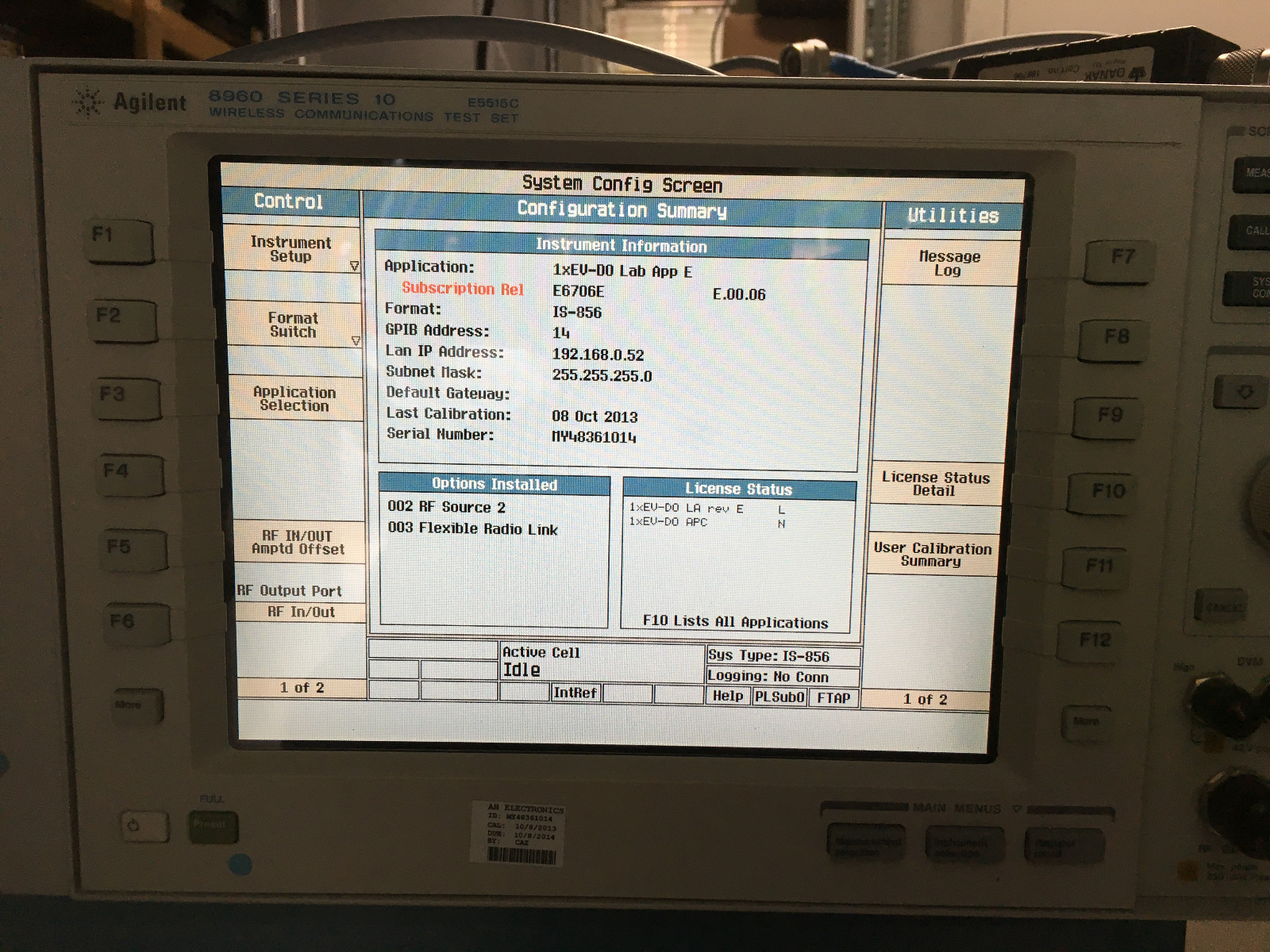 Agilent 8960 Srs 10 E5515C / E6706E 1XEV-DO  loaded w  options