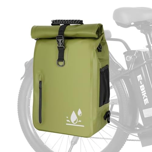 Bike Panniers, 29L Large Capacity Waterproof bike bags, Bike Rack Bag Green