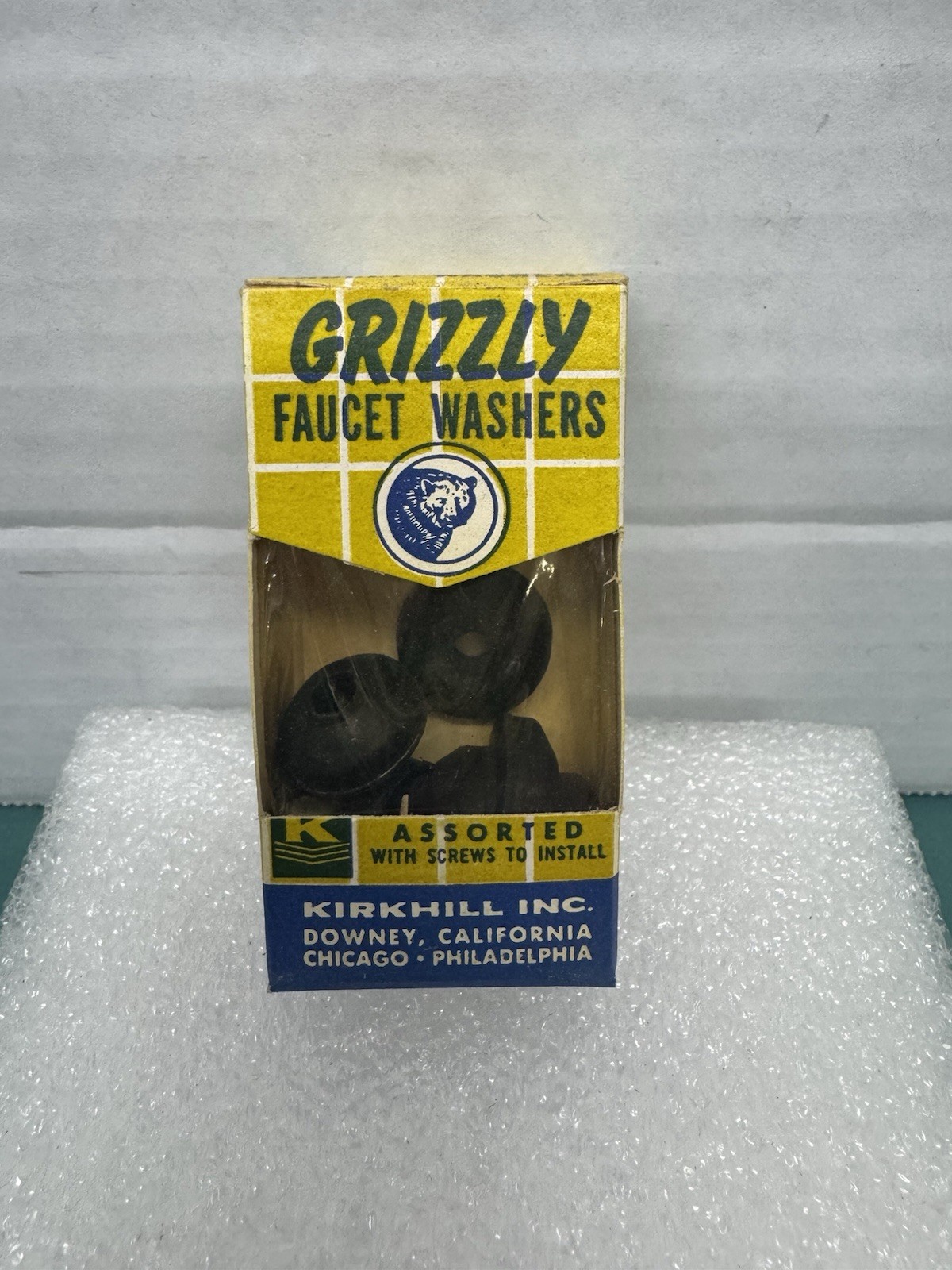 Vintage Sealed Box Of Kirkland Grizzly Faucet Washers