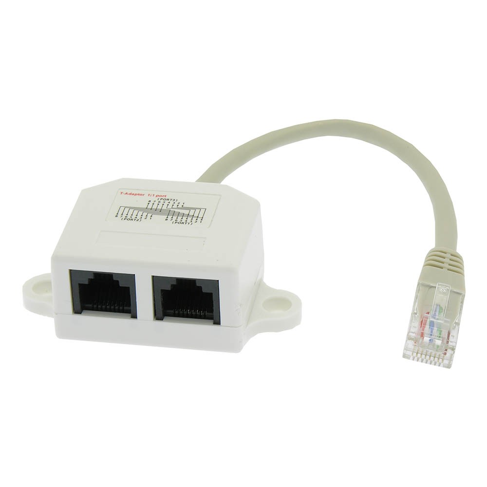 10 Pack of 10/100 BaseT 1P/2J Type 7 Wiring Splitter, Pigtail Type