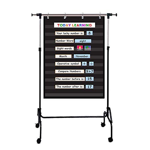 Vnom Standard Pocket Chart Clear 10 Pockets Chart For Classroom & Home