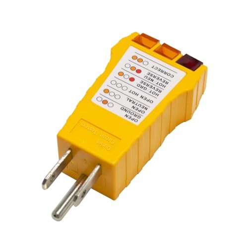 Outlet Tester with Electrical Receptacle Test,Socket Tester for North Yellow