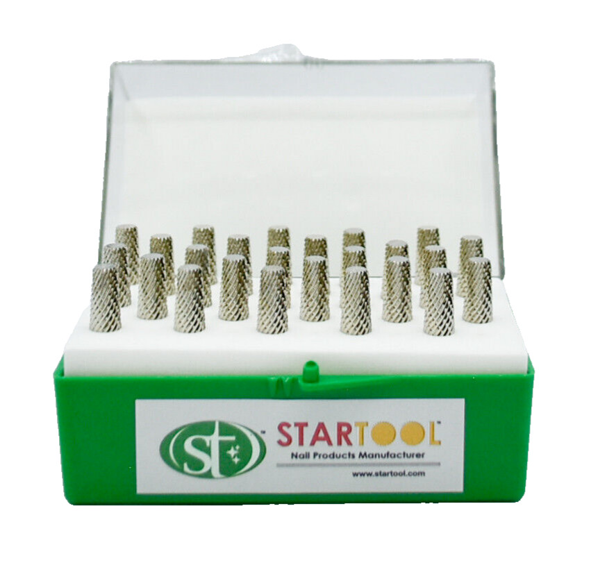 Startool Acrylic Nail Drill 3/32" STX Extra Coarse 3 in 1 Silver *( 6 Pieces )