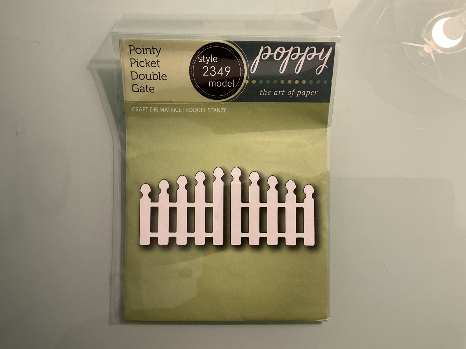 Poppy Stamps “Pointy Picket Double Gate” Cutting Die (New)
