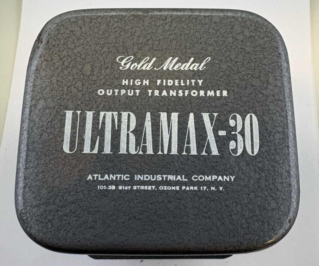 Ultramax-30 Gold Medal Hi-Fi Output Transformer Atlantic Industrial Vintage
