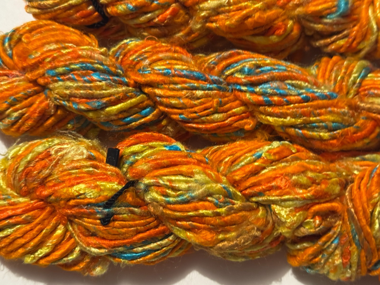 100 g Recycled Banana Silk Yarn Bright Orange