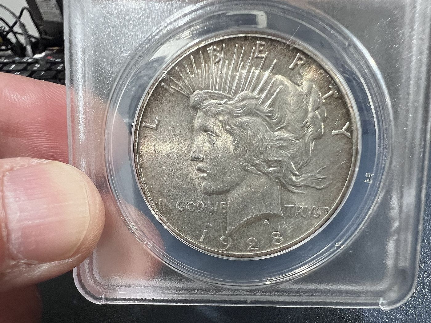 1928 $1 Peace Silver Dollar Anacs MS60 Details (ADN)