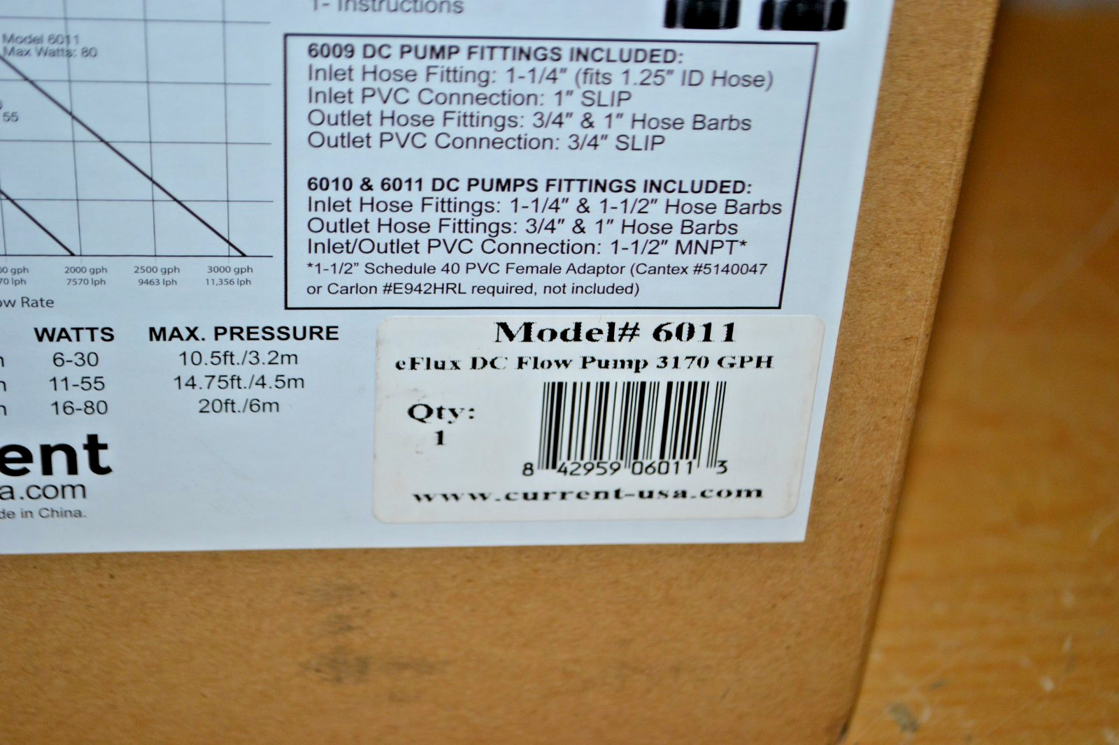 eFlux LOOP DC Flow Return Pump 3170GPH - Model #6011 ~ Current USA ~ (D)