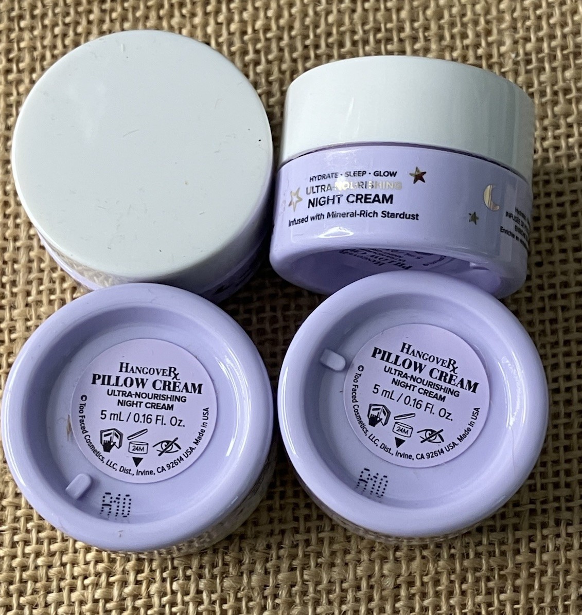 Too Faced Hangover Pillow Cream Ultra-Nourishing Night Cream - 4 Travel Minis