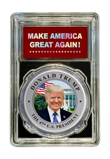 USA 2025 Donald Trump Silver Plated Commemorative -  47th President of the US