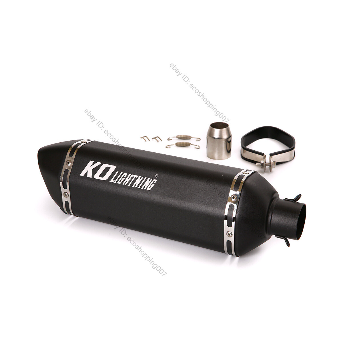 Exhaust Muffler End Tips Tail Pipe 38-51mm Universal Motorcycle Slip On 470mm