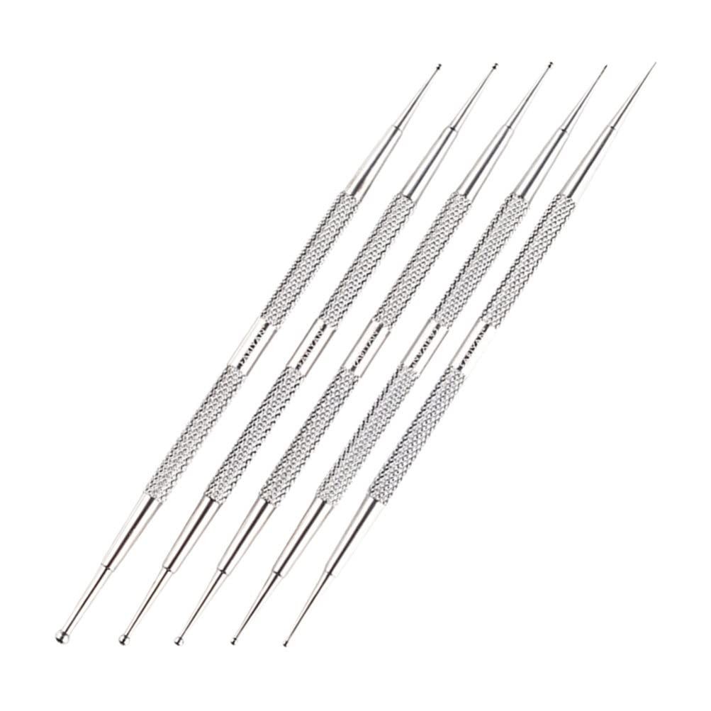 HEALLILY Dual-Head Nail Art Drawing Pen Manicure Diamond Drill Tool As Shown