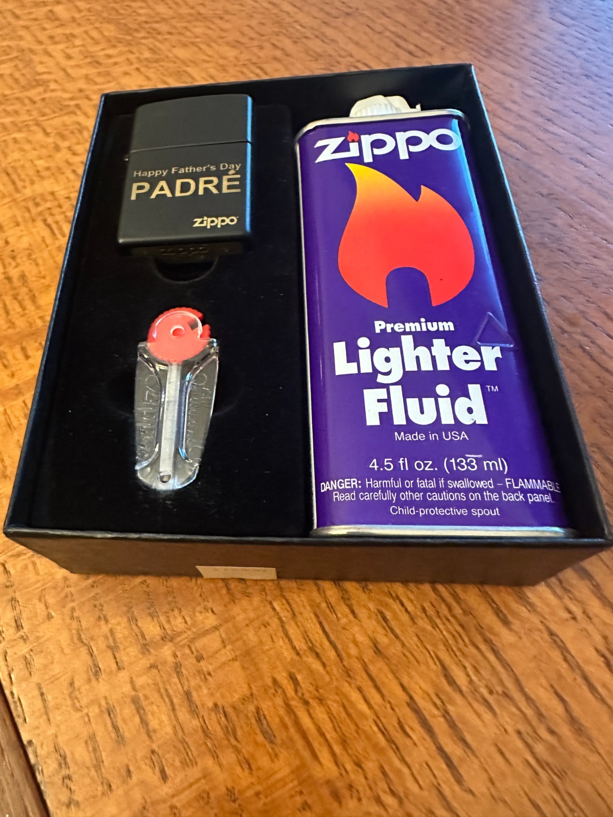Zippo cigarette lighter box set Happy Father's Day Padre MTW