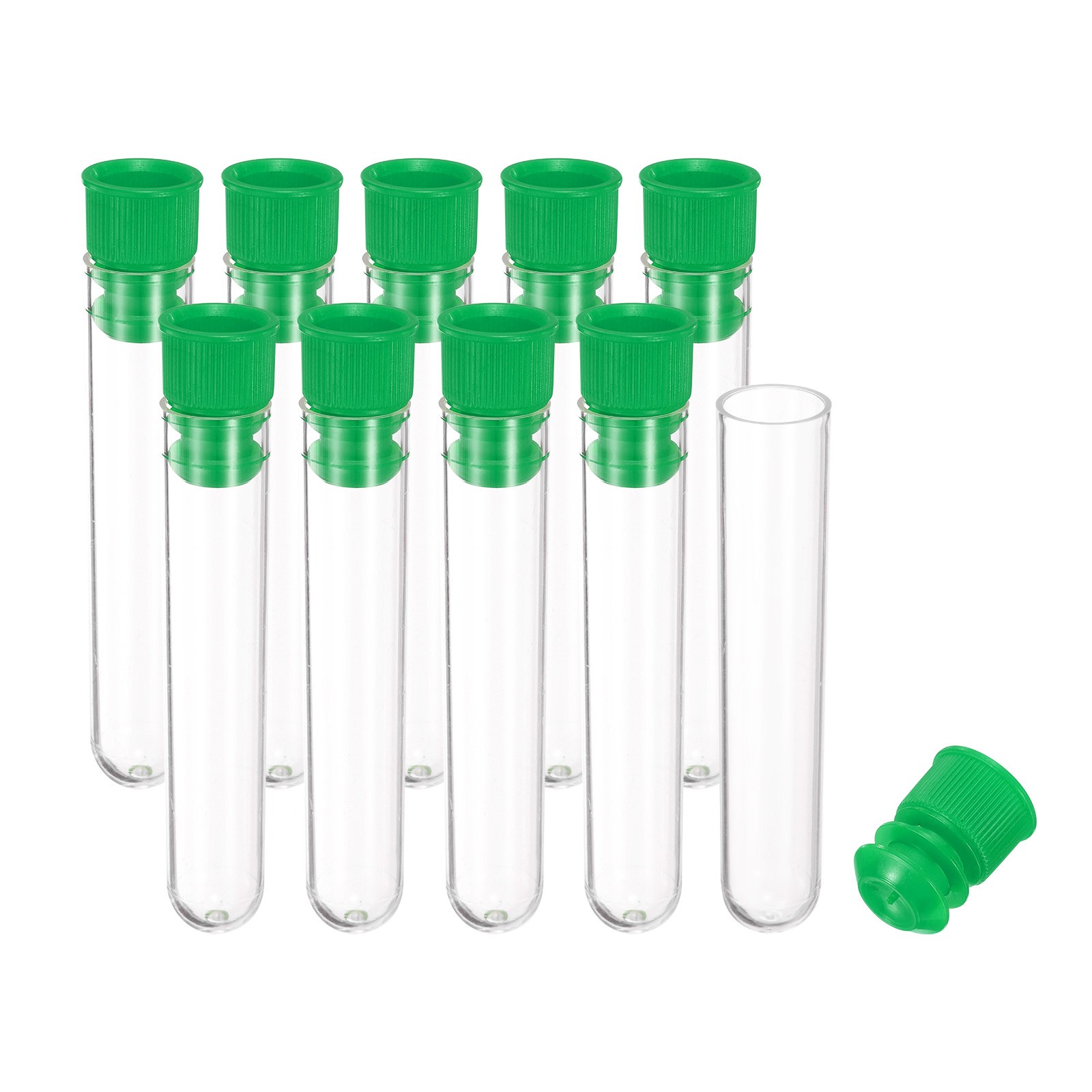 2.4" Length Plastic Sewing Needle Storage Holder, 10 Pcs Pin Tube Green