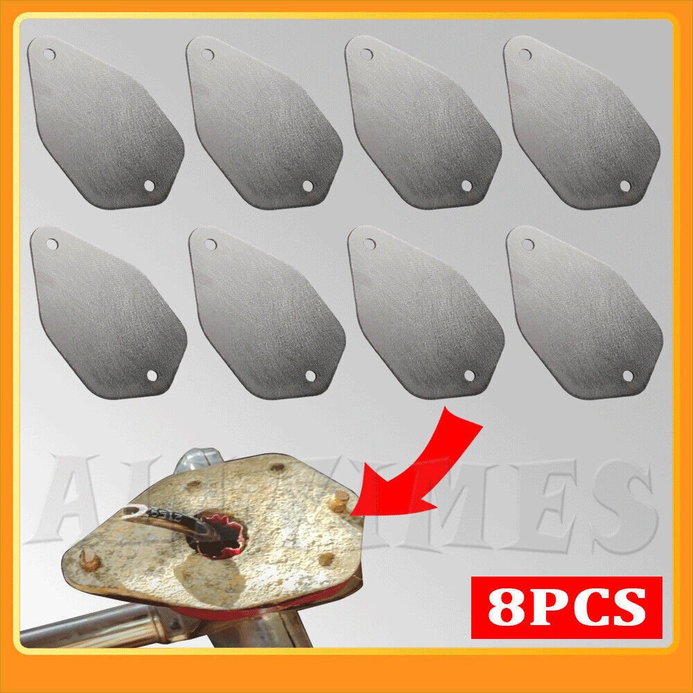 8PCS Cab Horn Block Off Plates Roof Silver Plates Paintable Custom For Peterbilt