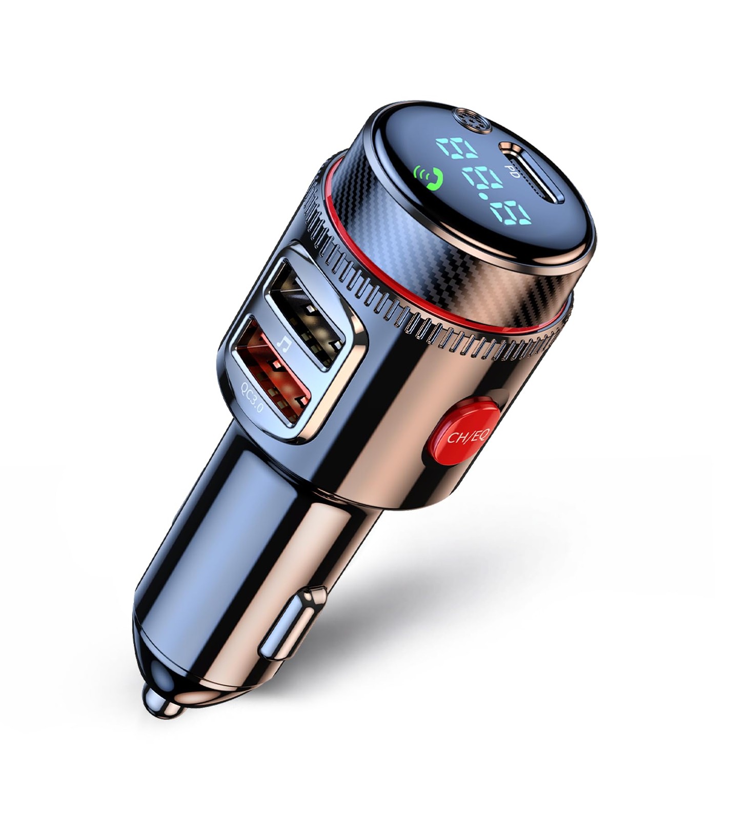 Bluetooth 5.4 Car FM Transmitter,Wireless Radio Adapter with 48W(PD 30W USB-&...