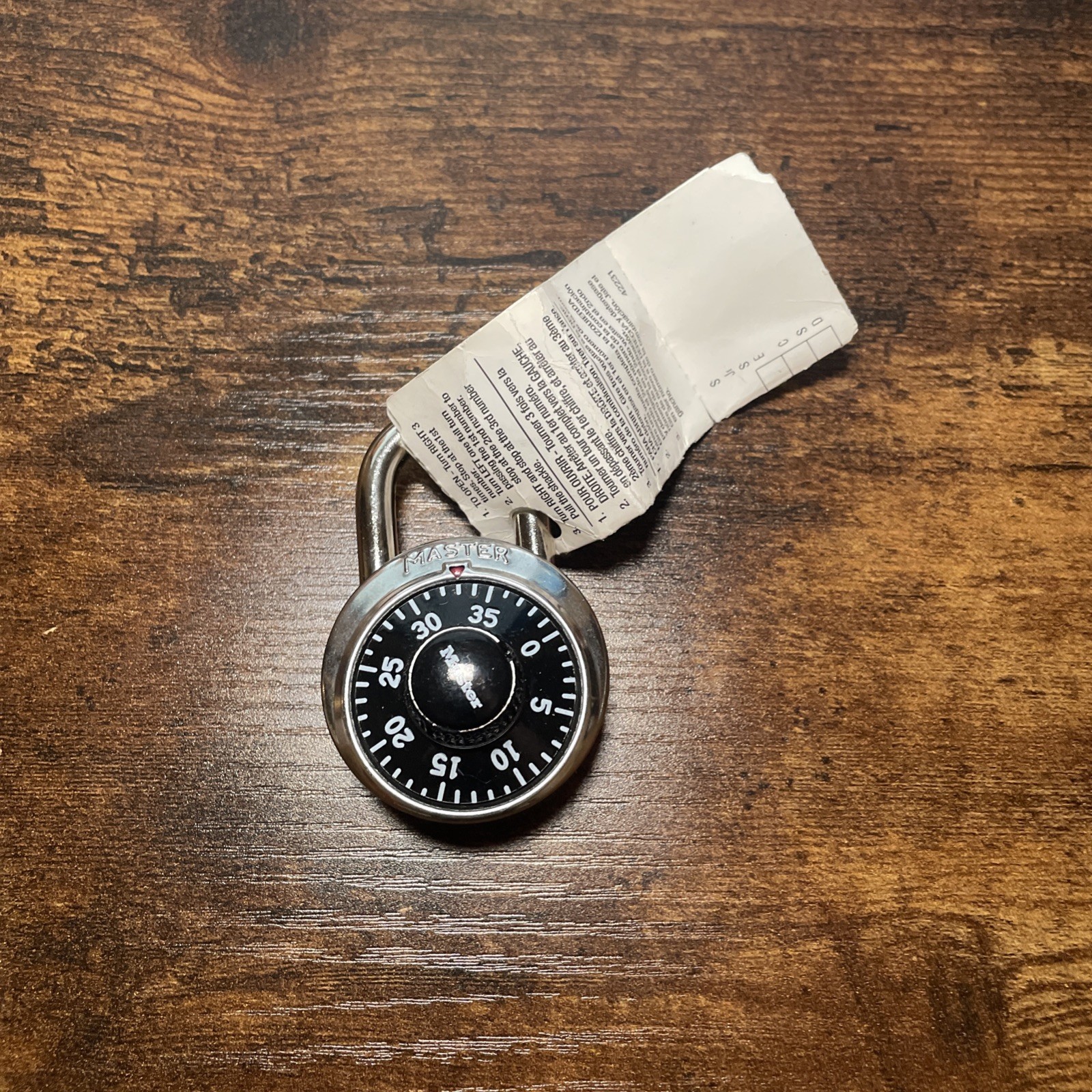 Master Lock No. 1525 3-digit combination padlock with dial school locker NO KEY