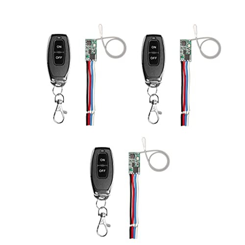 433M Universal Wireless RF Remote Control Switch DC 6V 12V 24V 1CH 3-SETS