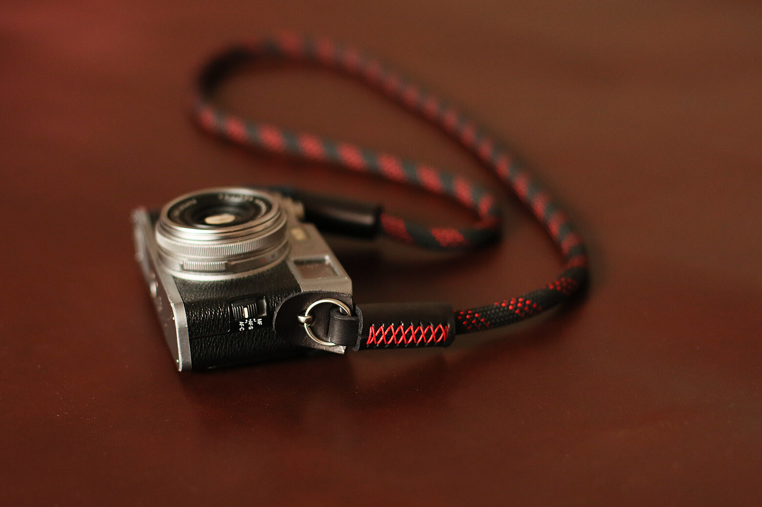 Black red dot climbing rope camera neck shoulder strap type B