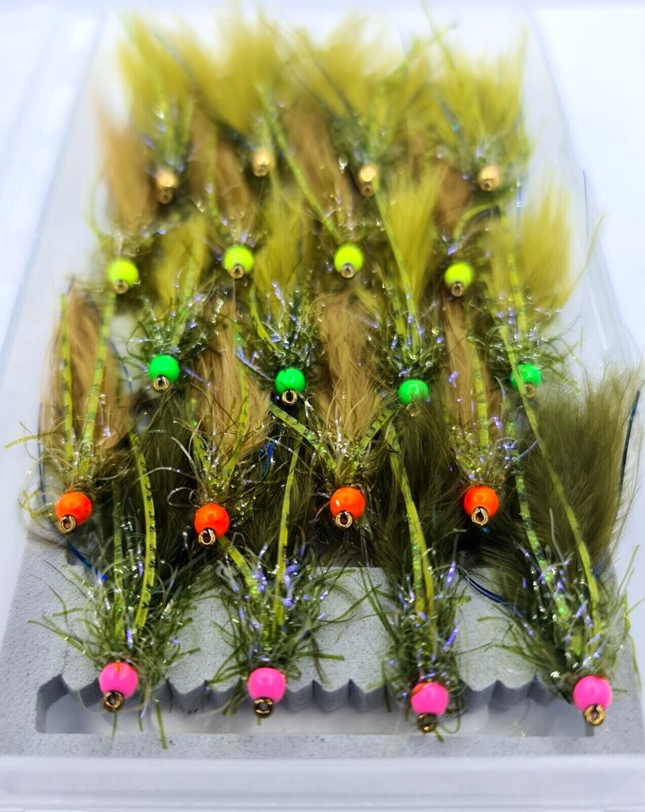 Goldhead Fluorescent Hothead Flexi Damsels Sz10 Selections Nymph Trout Fishing