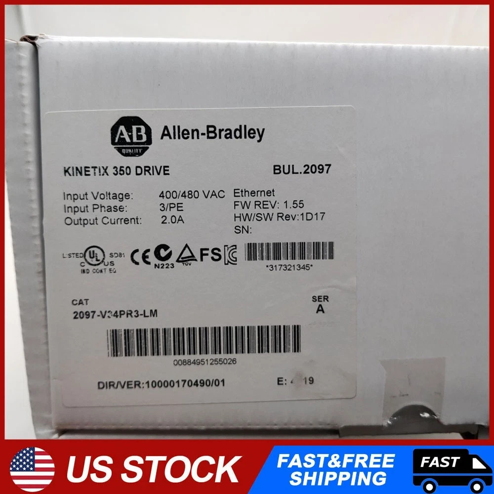 2097-V34PR3-LM Kinetix 350 Servo Driver New Factory Sealed AB 2097-V34PR3-LM