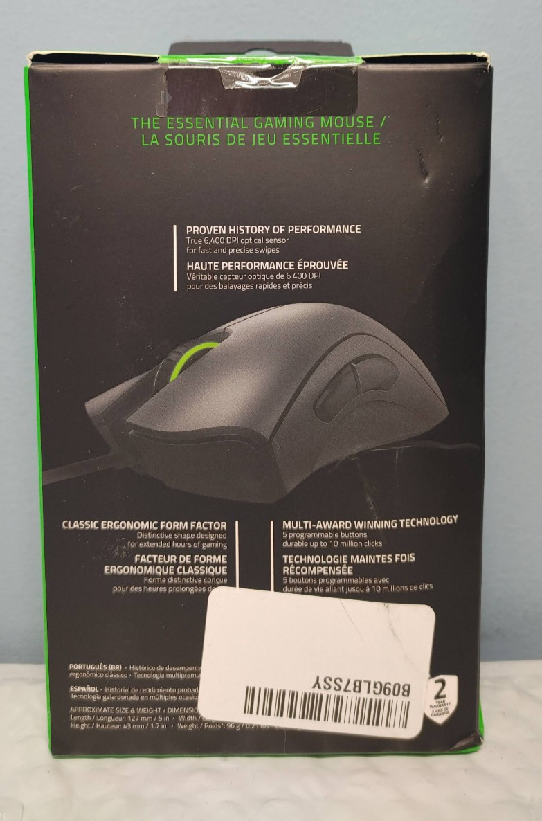 Razer DeathAdder Essential Wired Optical Gaming Mouse 6400 DPI - New! Sealed!