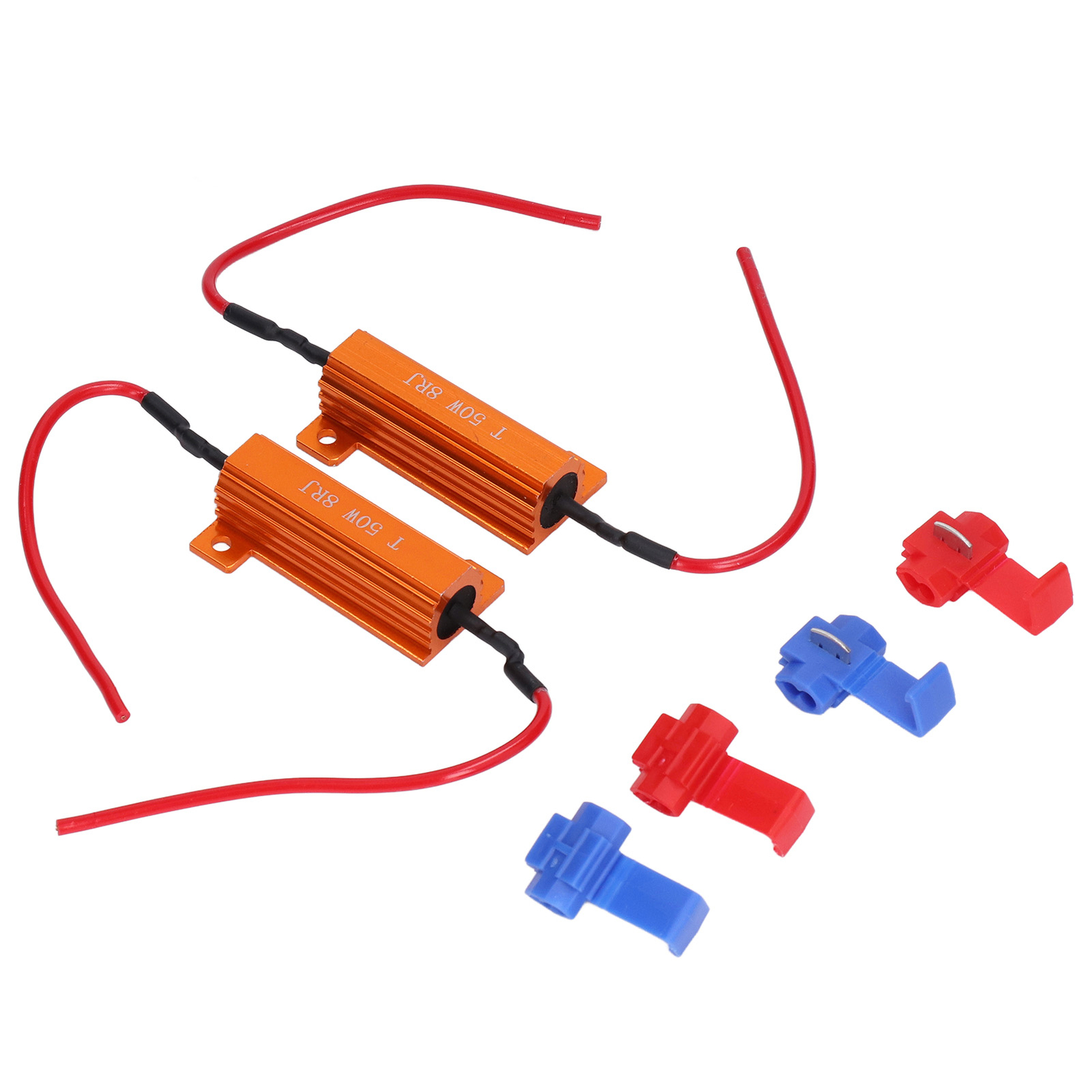 2 Sets Load Resistor 50W 8Ohm Error Accessory Kit For LED Light DRL