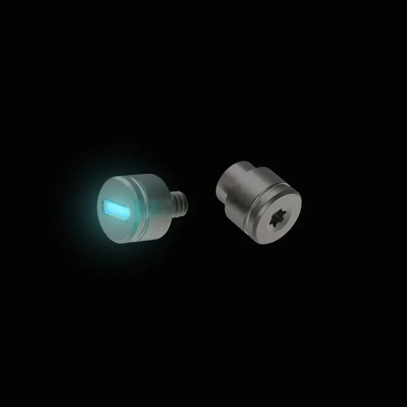 Flytanium Thumbstud SW Titanium With Blue Vial For Bugout/Other Model Knives